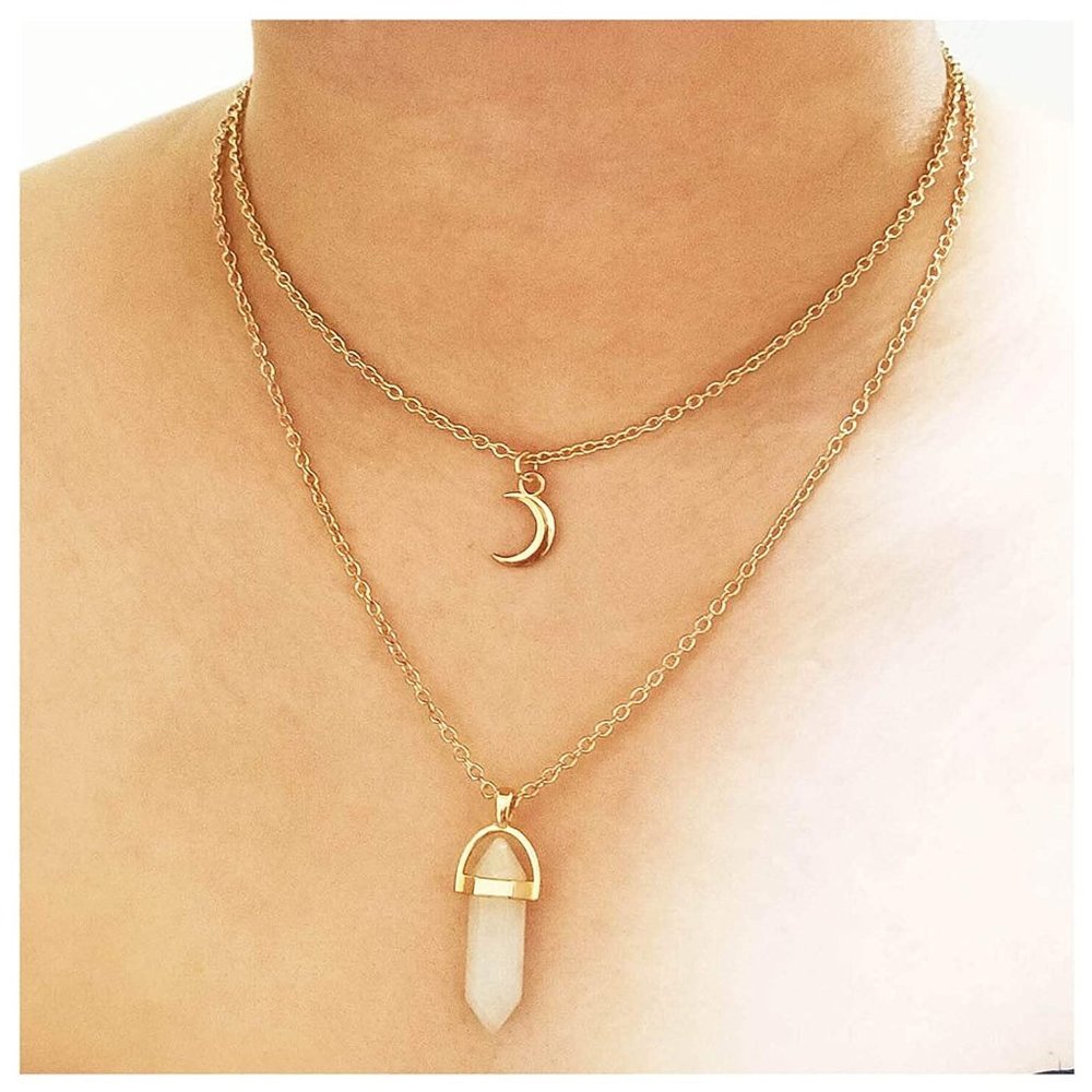 Bohemian Style Turquoise Necklace | Quartz Gemston